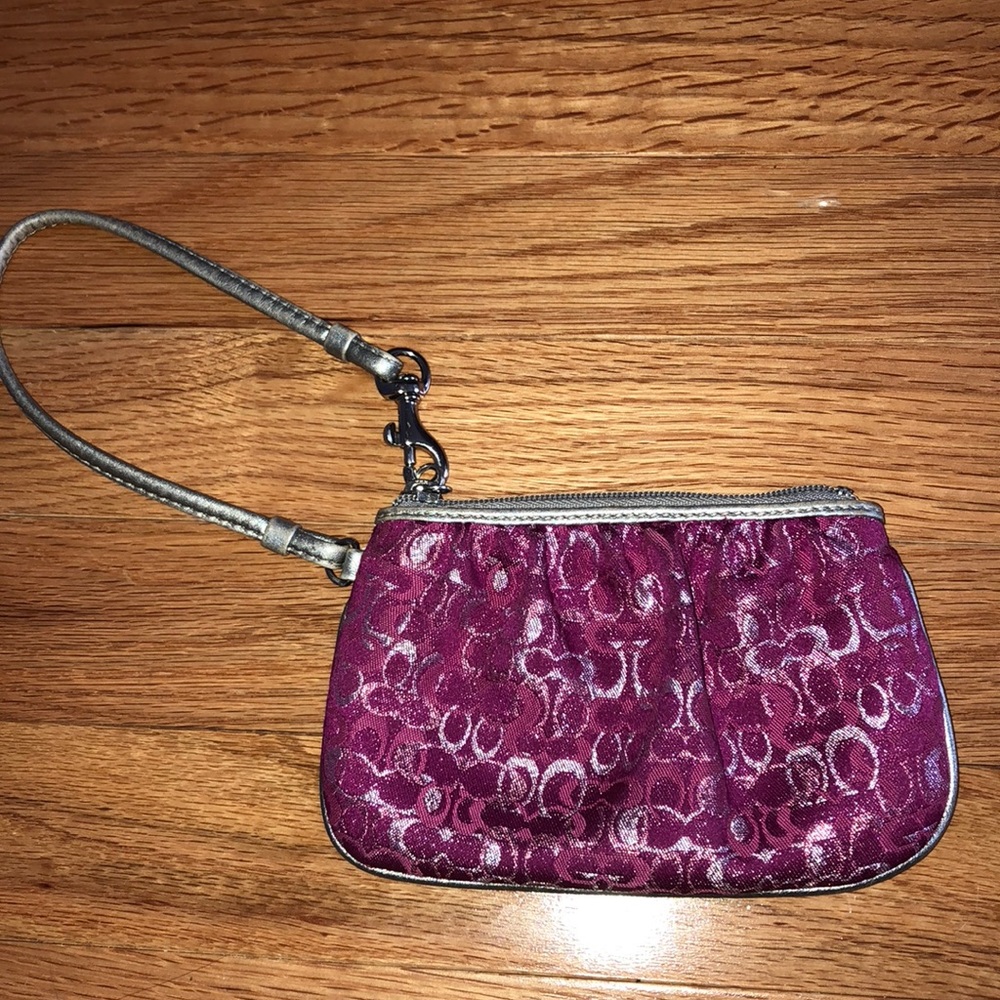Pink Coach wristlet
